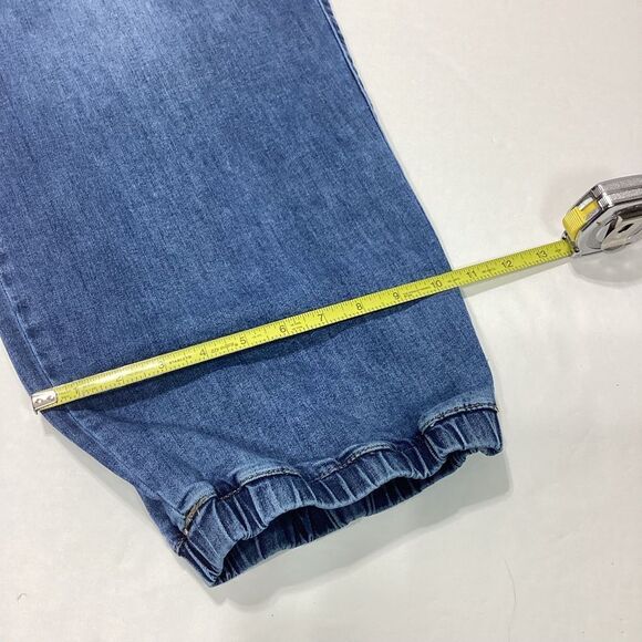 Lane Bryant Distressed Jeans Plus Size 34/36 Gathered Elastic Ankles - Picture 10 of 14